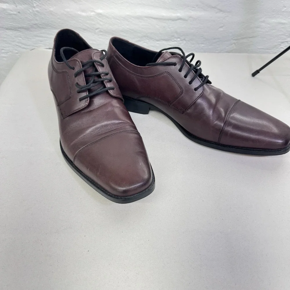 Johnston & Murphy Men's Burgundy Cap Toe Oxford Dress Shoes 13M ‎ Leather